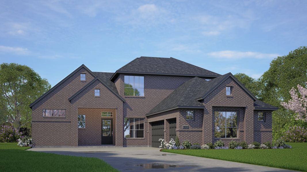 Representative exterior photo of a completed home built from the Stonehaven 60s&65s Lot by Chesmar Homes in Riceland, Mont Belvieu, TX (Image 2).