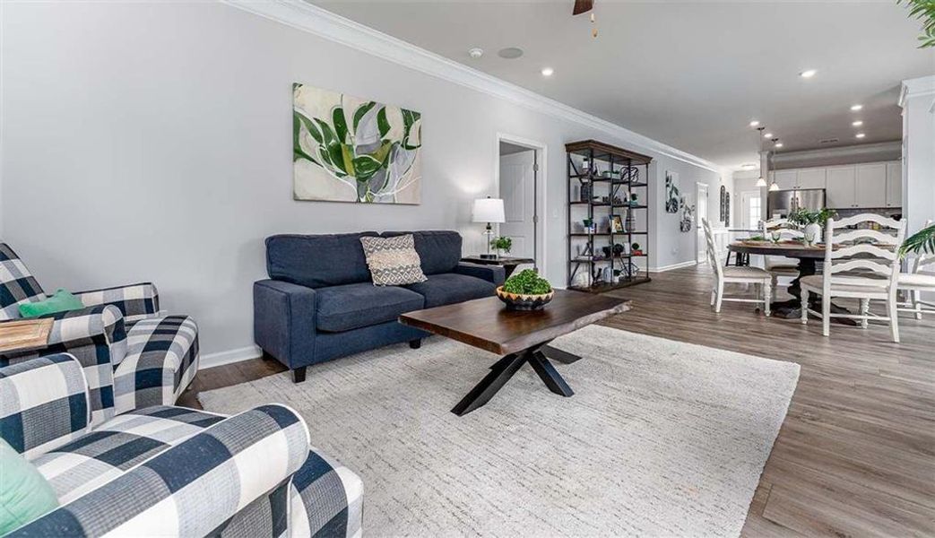Furnished interior view inside a new home in Summerfield Place, Carrollton (Image 9). Furnished interior view inside a new home in Summerfield Place, Carrollton (Image 9).