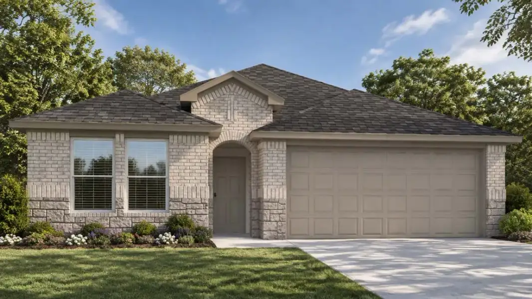 Representative exterior photo of a completed home built from the Gaven by D.R. Horton in Madeley Creek Preserve, Conroe, TX (Image 1). Representative exterior photo of a completed home built from the Gaven by D.R. Horton in Madeley Creek Preserve, Conroe, TX (Image 1).