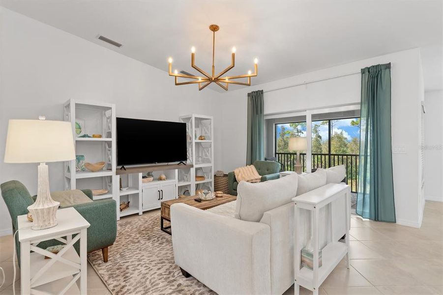 Furnished interior view inside a new home in Heritage Landing, Punta Gorda (Image 15).