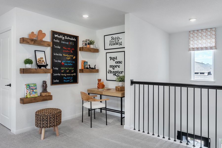 Representative furnished interior of a home built from the Saffron by Taylor Morrison in Parkside on the River, Georgetown (Image 11).