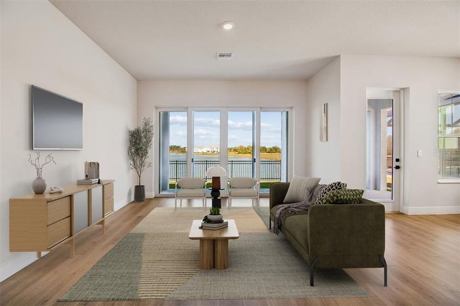 Furnished interior view inside a new home in Emerald Landing at Waterside at Lakewood Ranch – Lake Series, Sarasota (Image 8).