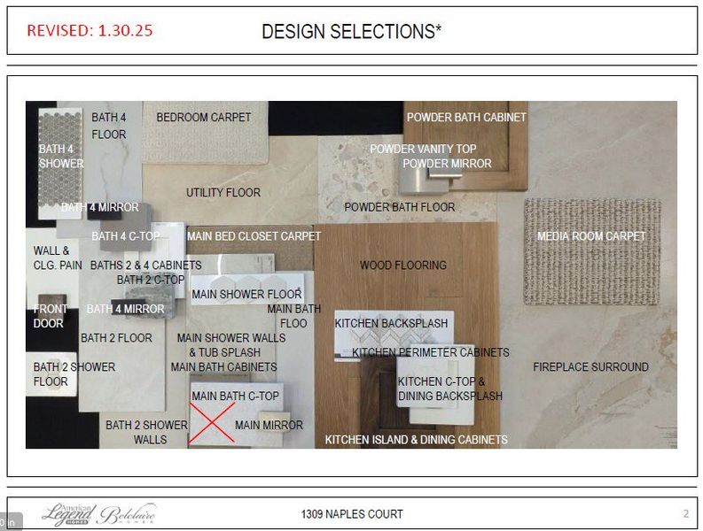 Representative photo of design selections for 1309 Naples