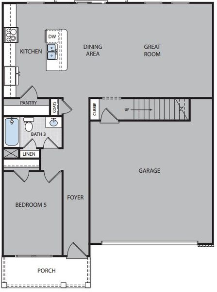 2D floor plan layout of this home in Canary Woods, Hopkins, SC (Image 2).