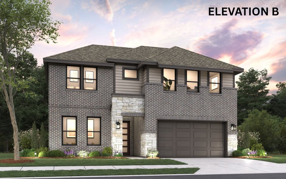 Representative exterior photo of a completed home built from the Columbus by Cambridge Homes in Ribbonwood, Aubrey, TX (Image 15). Representative exterior photo of a completed home built from the Columbus by Cambridge Homes in Ribbonwood, Aubrey, TX (Image 15).