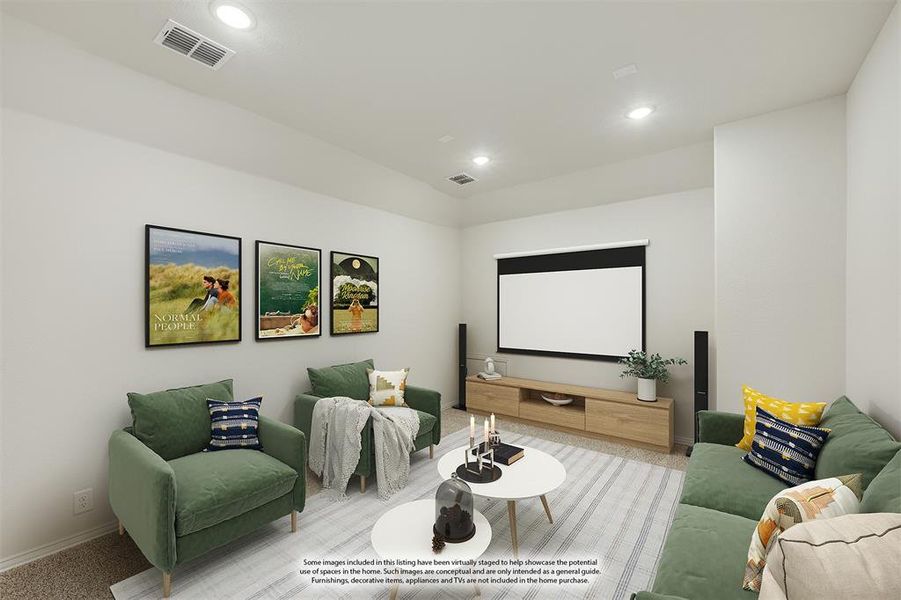 Furnished interior view inside a new home in Mockingbird Hills 60-65, Joshua (Image 6).