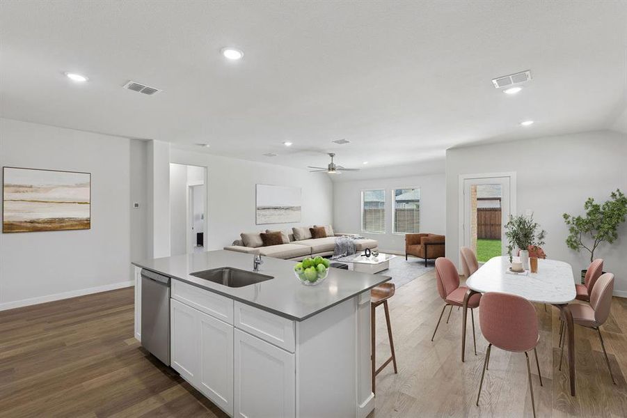 Open Floor Plan in the Harrison home plan by Trophy Signature Homes – REPRESENTATIVE PHOTO