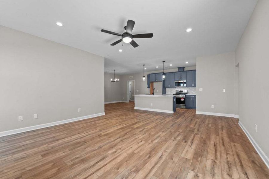 Representative unfurnished interior of a home built from the Weymouth by Caviness & Cates Communities in Bartlett Manor, Youngsville (Image 56).