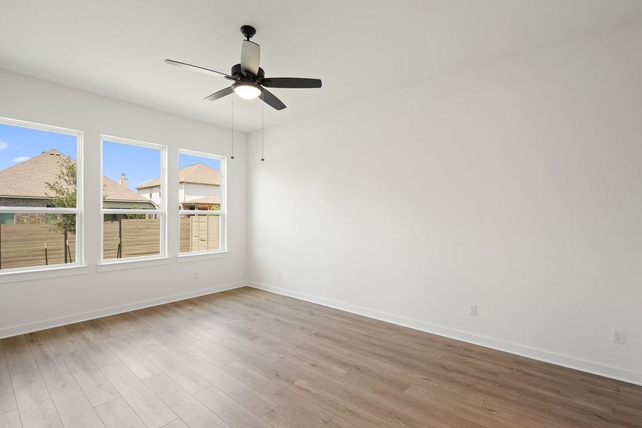 Spacious, unfurnished interior of a new home in Park Collection At Wolf Ranch, Georgetown (Image 34). Spacious, unfurnished interior of a new home in Park Collection At Wolf Ranch, Georgetown (Image 34).