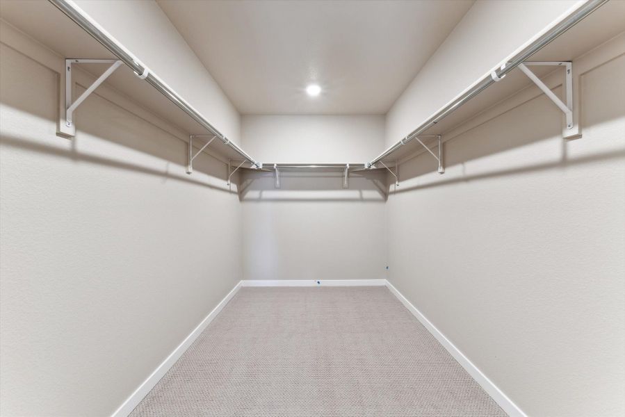 A long white hallway.