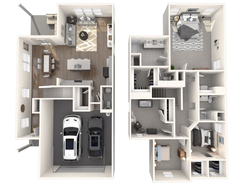2D floor plan layout for the Garrison by Meritage Homes in Morgan Hills, Albemarle, NC (Image 7). 2D floor plan layout for the Garrison by Meritage Homes in Morgan Hills, Albemarle, NC (Image 7).