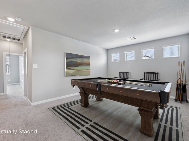 Furnished interior view inside a new home in Spring Brook Village - City Series, Houston (Image 9). Furnished interior view inside a new home in Spring Brook Village - City Series, Houston (Image 9).