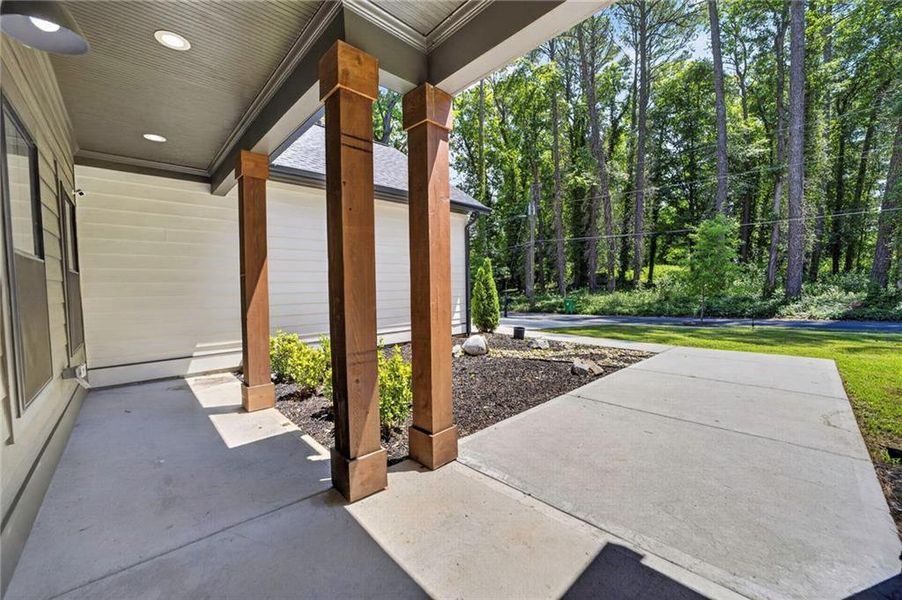 Exterior details and patio area of a home in , Tucker (Image 41).