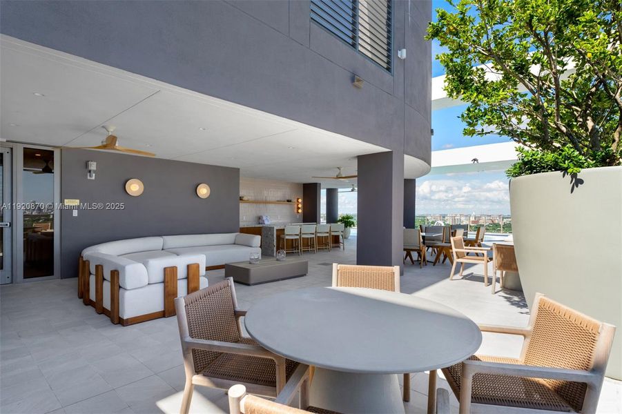 Exterior details and patio area of a home in , Miami (Image 1).