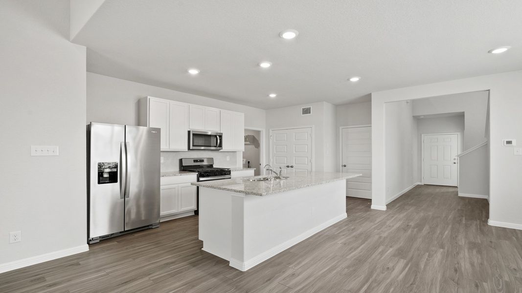 Furnished interior view inside a new home in Hunters Ranch, San Antonio (Image 6). Furnished interior view inside a new home in Hunters Ranch, San Antonio (Image 6).
