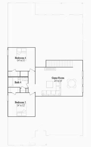 2D floor plan layout of this home in The Grand Prairie, Hockley, TX (Image 3).