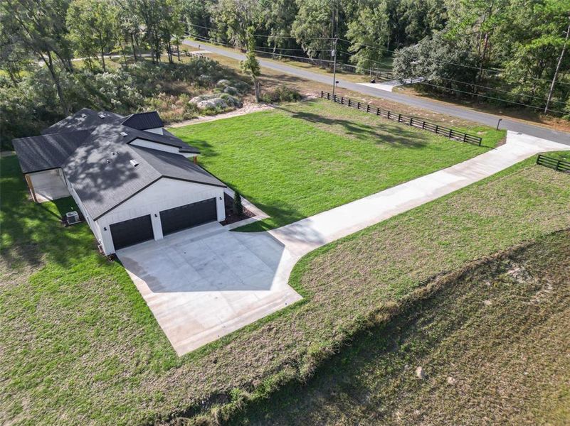 Aerial view of actual home