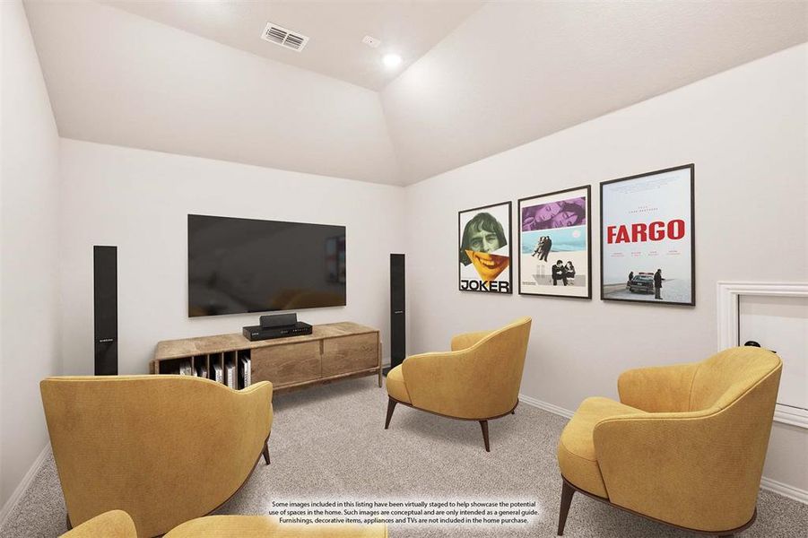 Furnished interior view inside a new home in The Grove, Midlothian (Image 8).