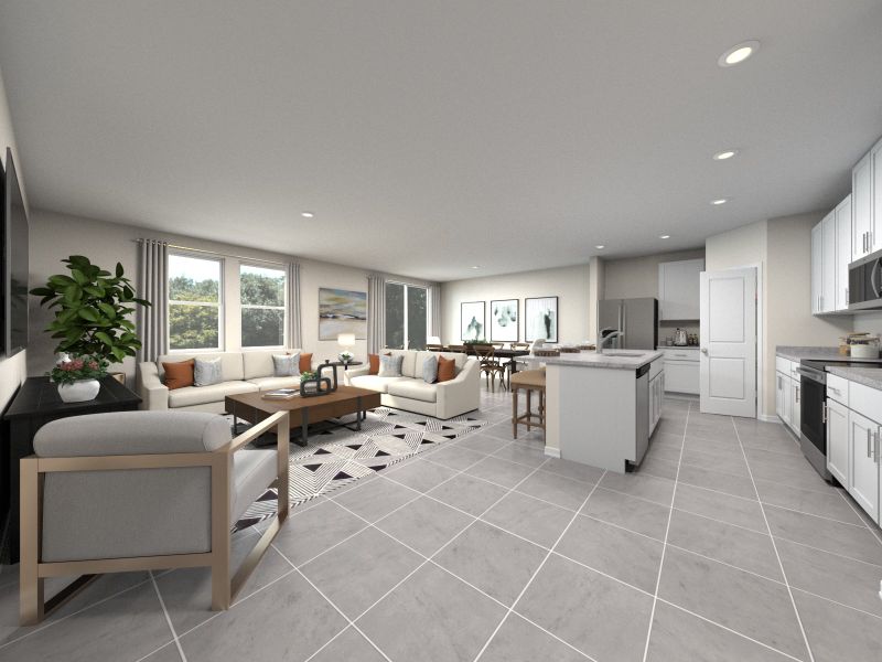 Furnished interior view inside a new home in Hilltop Vistas, Dade City (Image 5).