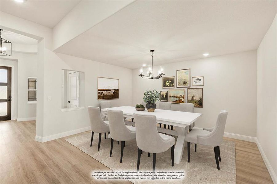 Furnished interior view inside a new home in Stone River Glen 60s, Royse City (Image 9). Furnished interior view inside a new home in Stone River Glen 60s, Royse City (Image 9).