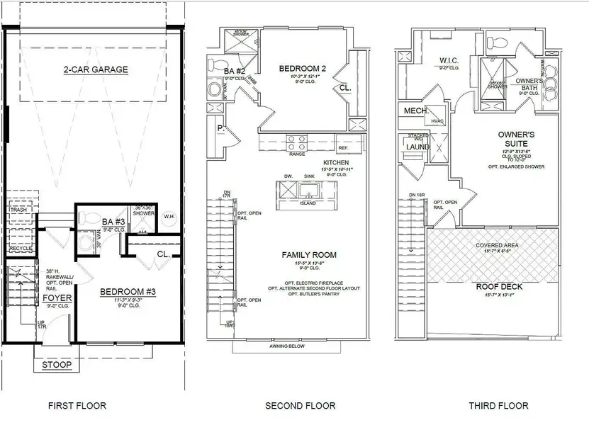 2D floor plan layout of this home in BelleWether, Chattanooga, TN (Image 3).