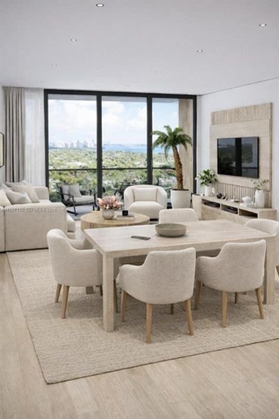 Furnished interior view inside a new home in , Miami (Image 5).