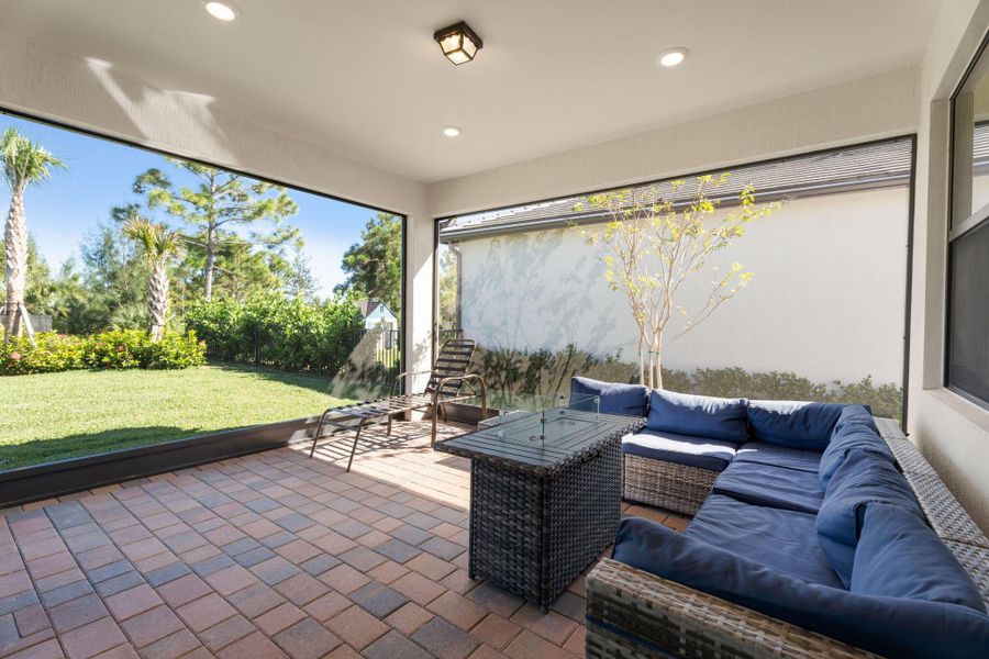 Exterior details and patio area of a home in Veranda Gardens, Port St. Lucie (Image 20).