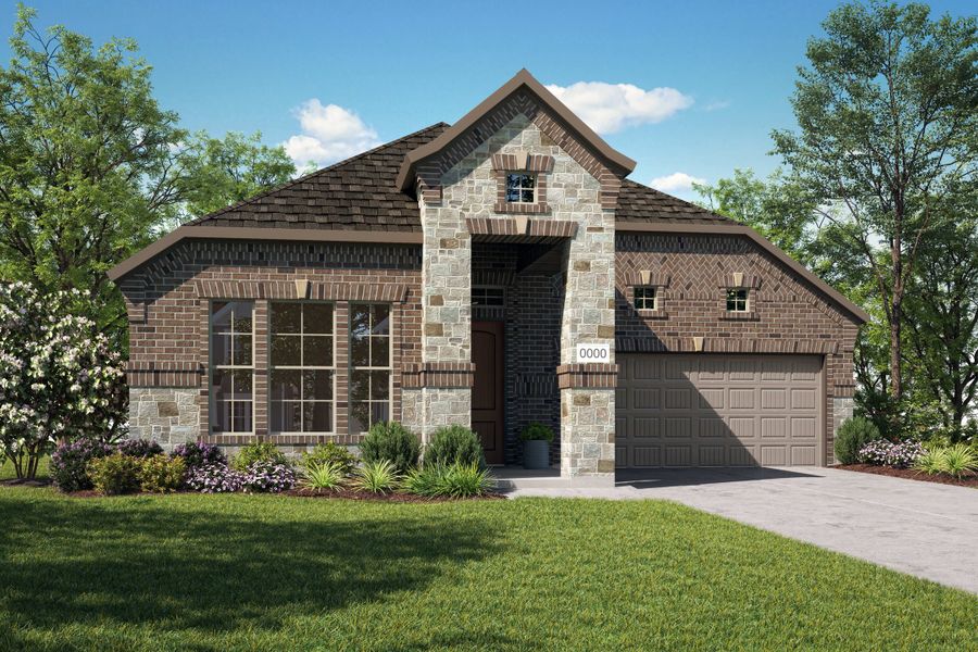 Representative exterior photo of a completed home built from the Ava by Tri Pointe Homes in Union Park, Little Elm, TX (Image 31).