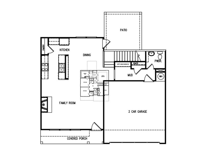 2D floor plan layout for the The Melrose II by My Home Communities in Langston Place, Perry, GA (Image 3). 2D floor plan layout for the The Melrose II by My Home Communities in Langston Place, Perry, GA (Image 3).