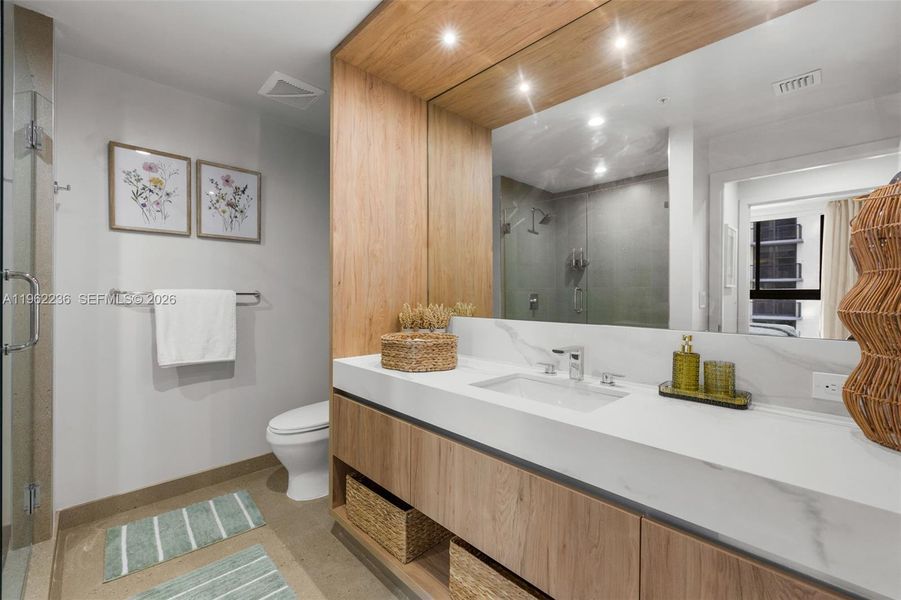 Furnished interior view inside a new home in , Miami (Image 14).