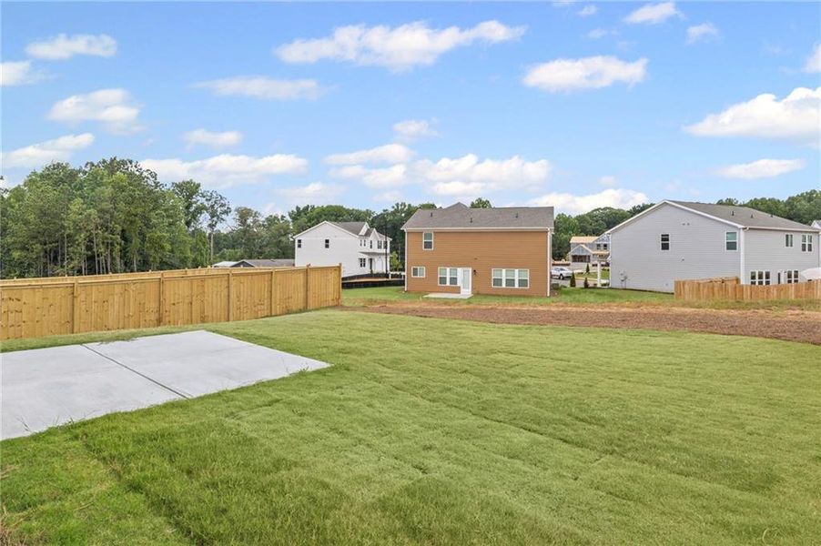 Front exterior of a new home in Sage Woods, Dallas, GA, highlighting curb appeal (Image 21).