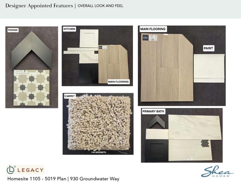 Sample of building materials used in homes in Legacy, League City (Image 6).