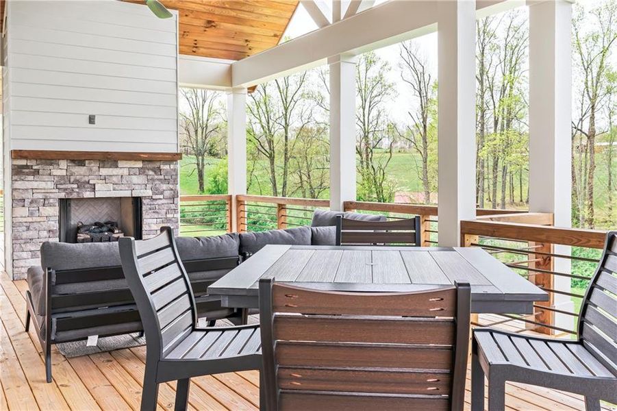 Exterior details and patio area of a home in , Blairsville (Image 46).