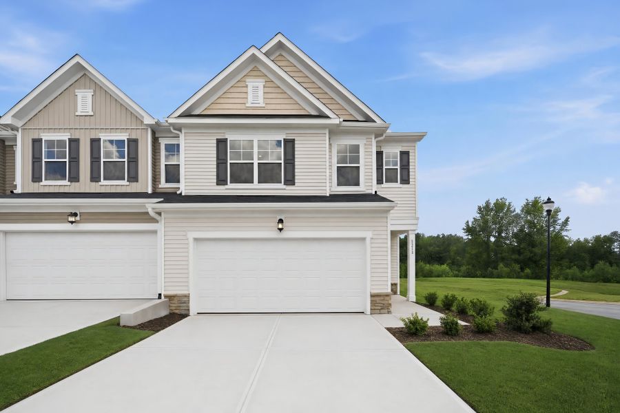 Front exterior of a new home in Elizabeth Springs, Rolesville, NC, highlighting curb appeal (Image 1). Front exterior of a new home in Elizabeth Springs, Rolesville, NC, highlighting curb appeal (Image 1).