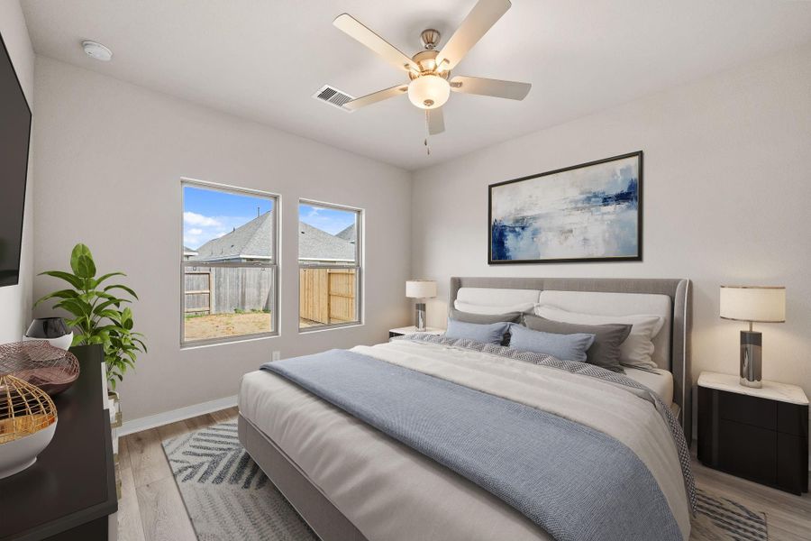 Furnished interior view inside a new home in Windrose Green 50', Angleton (Image 13).