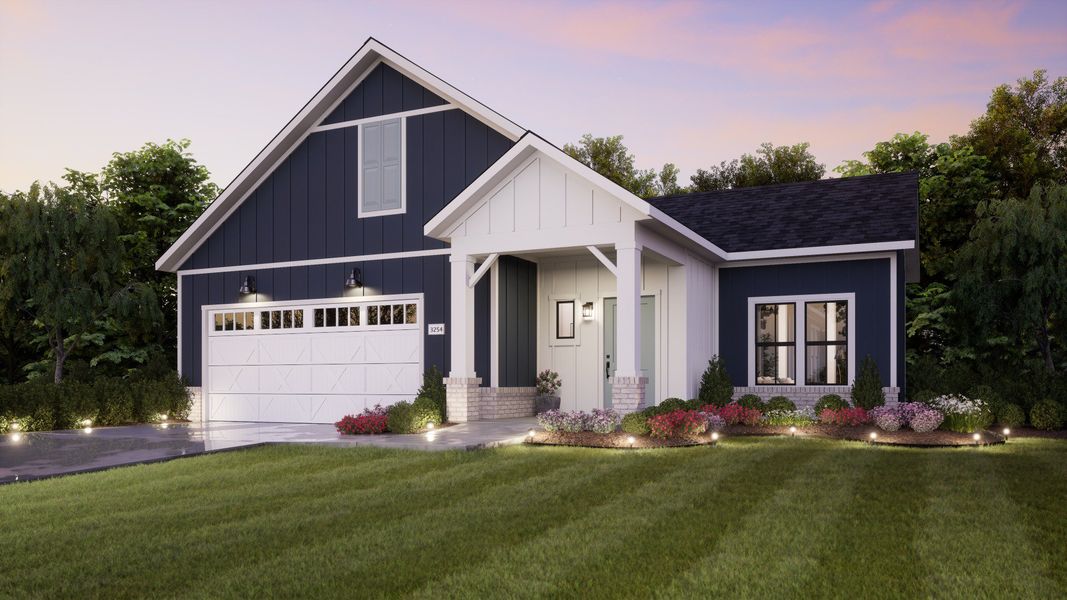 Representative exterior photo of a completed home built from the Palazzo by Epcon Communities in The Courtyards at Redbud Lane, Holly Springs, GA (Image 22).