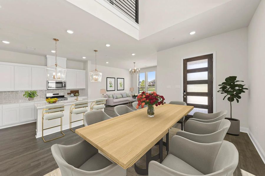 The Tessera dining room - virtually staged