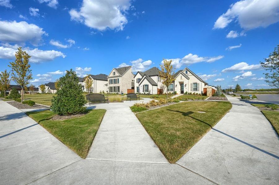 View of front of property with a front lawn