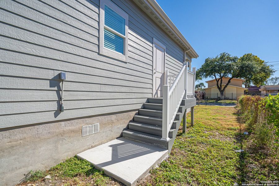 Exterior details and patio area of a home in , San Antonio (Image 2). Exterior details and patio area of a home in , San Antonio (Image 2).