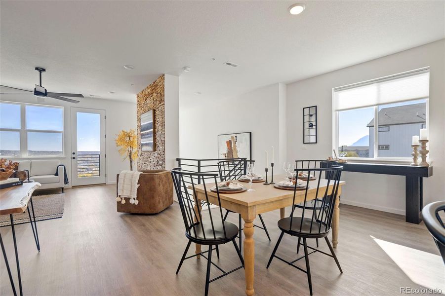 Furnished interior view inside a new home in , Colorado Springs (Image 6). Furnished interior view inside a new home in , Colorado Springs (Image 6).