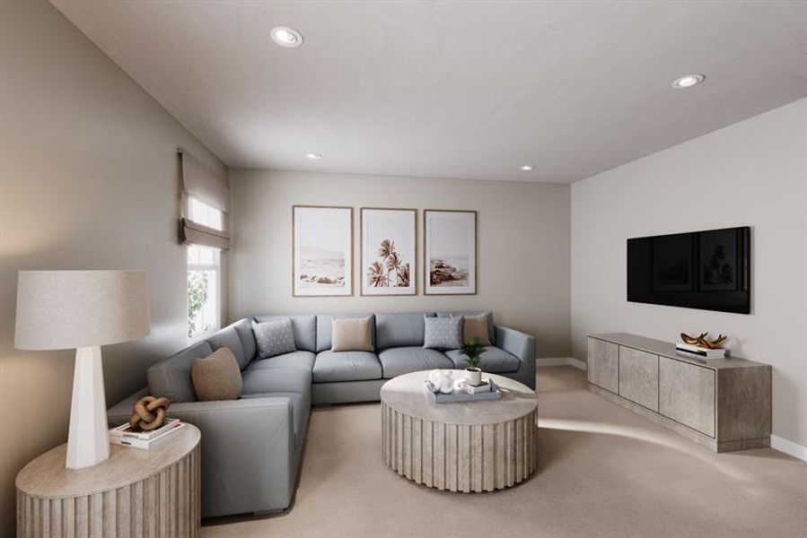 Representative furnished interior of a home built from the Caledonia by Ryan Homes in Lost Tree Preserve, Vero Beach (Image 4).