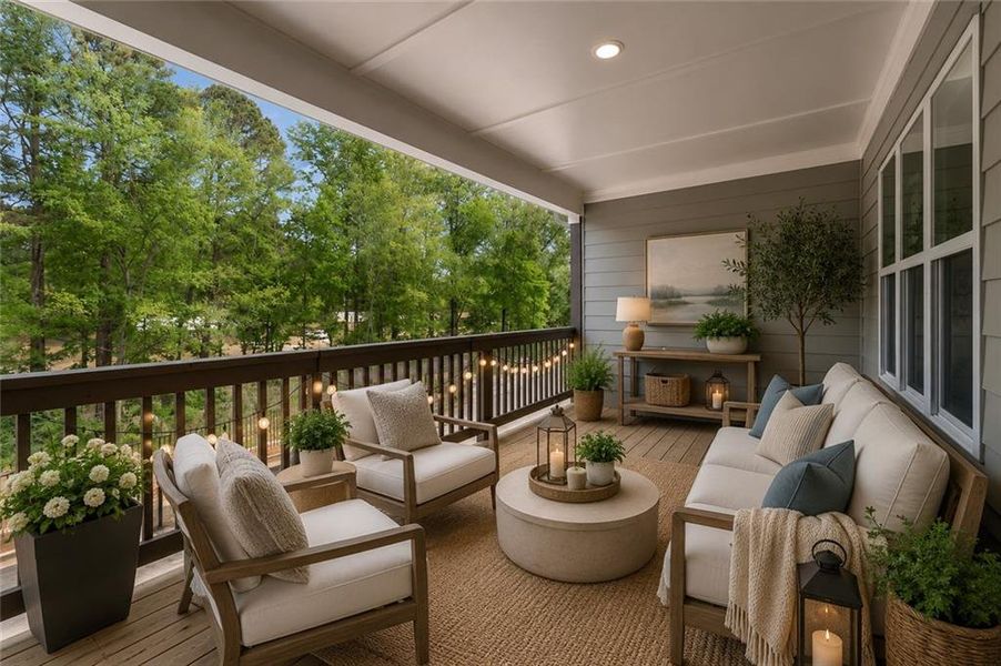 Exterior details and patio area of a home in Townes at South Main, Kennesaw (Image 24). Exterior details and patio area of a home in Townes at South Main, Kennesaw (Image 24).