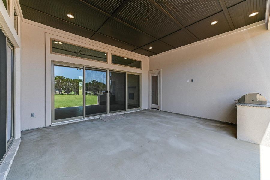 Exterior details and patio area of a home in ClearWater Ranch, Liberty Hill (Image 3). Exterior details and patio area of a home in ClearWater Ranch, Liberty Hill (Image 3).