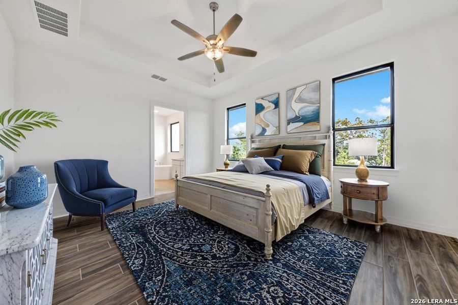 Furnished interior view inside a new home in El Sonido at Campanas, San Antonio (Image 26).