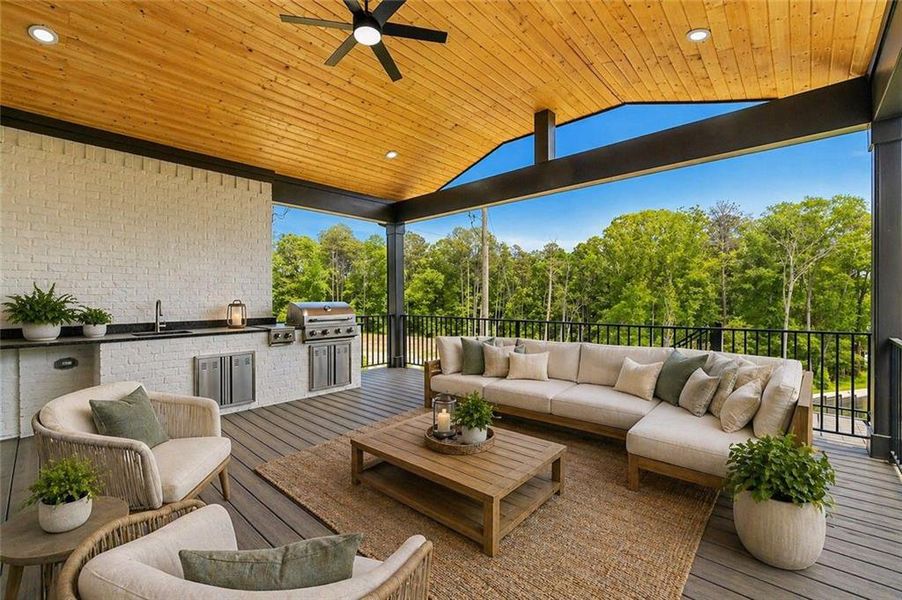Exterior details and patio area of a home in , Buford (Image 35).