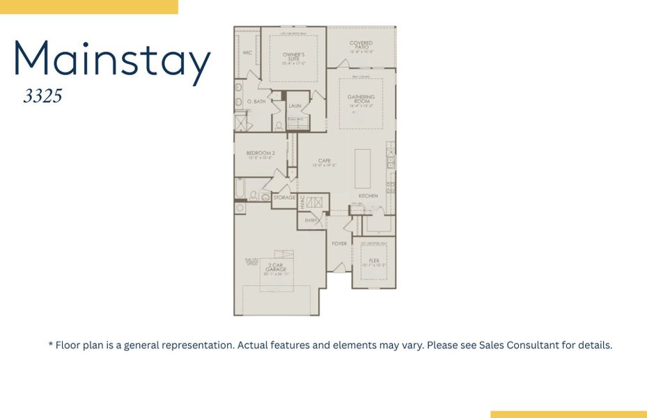 2D floor plan layout of this home in Crescent Cove, Myrtle Beach, SC (Image 4).