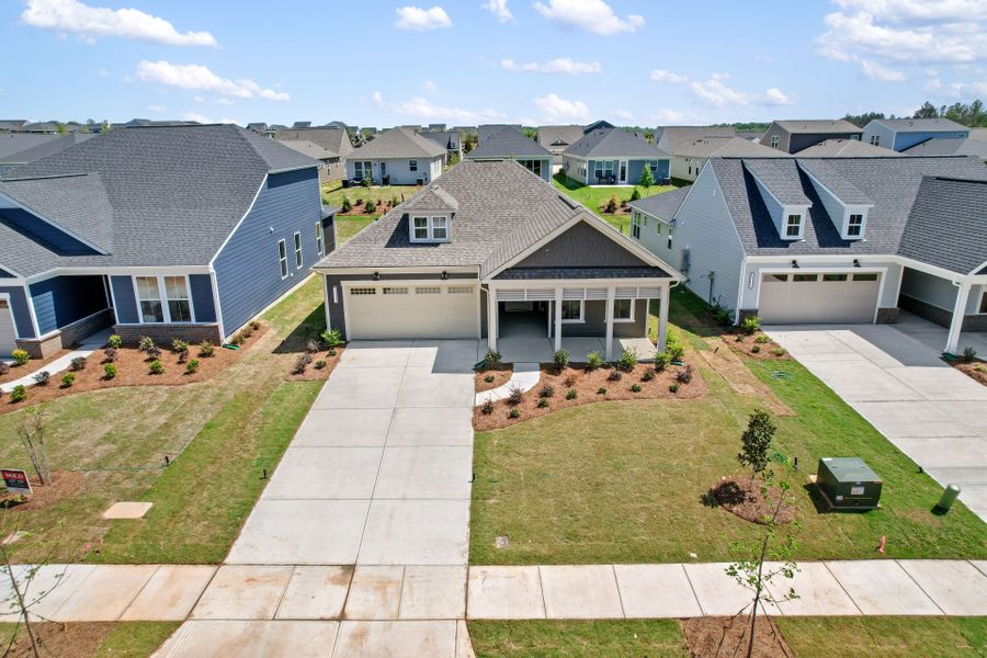 Front exterior of a new home in Carolina Riverside, Belmont, NC, highlighting curb appeal (Image 20).