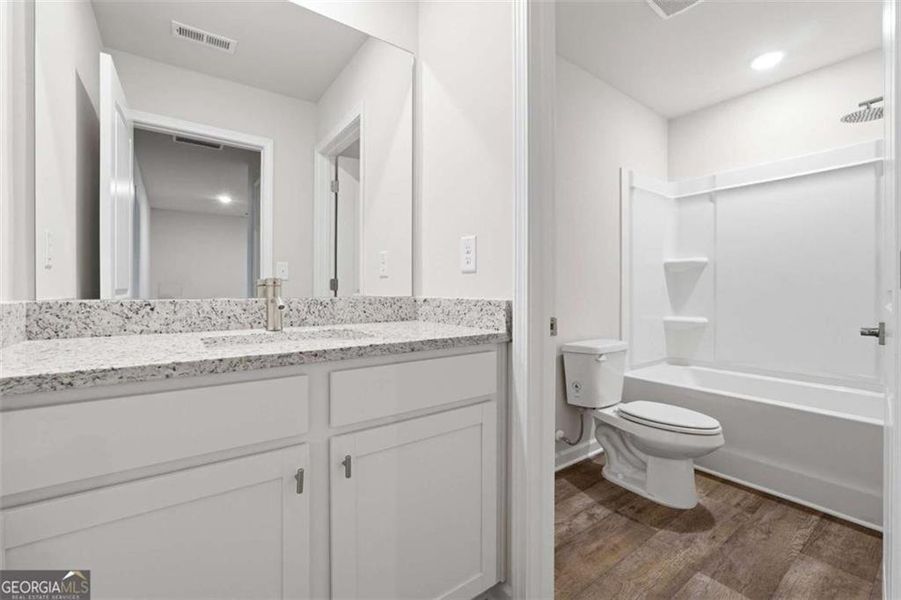 Furnished interior view inside a new home in Parkway James, Snellville (Image 9). Furnished interior view inside a new home in Parkway James, Snellville (Image 9).