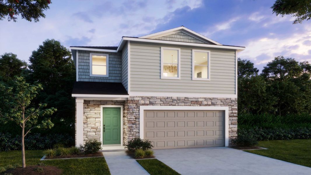Representative exterior photo of a completed home built from the Carrington by Maronda Homes in Crosswinds, Haines City, FL (Image 5).