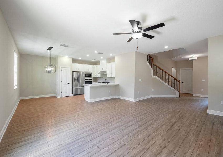 A spacious open concept first floor.